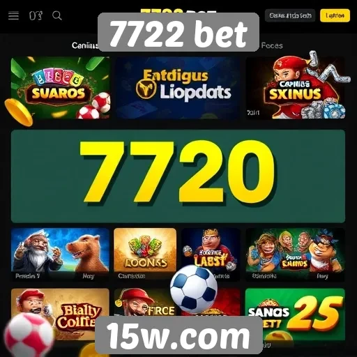 Opções de jogos disponíveis na plataforma 7722 bet